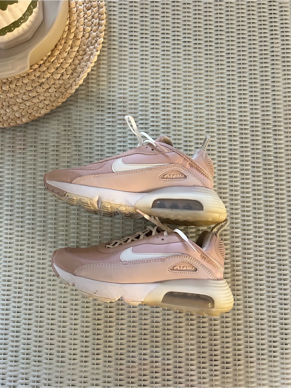 Nike Women’s Air Max Sneakers in Blush Pink and White